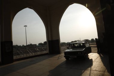 silhouettes at Corridor Arch Gate