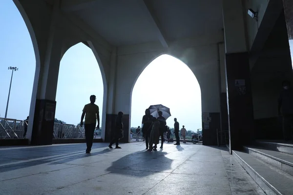 Silhouettes Corridor Arch Gate — Stock Photo, Image