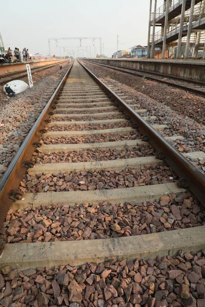 Bahngleise Bahnhof — Stockfoto