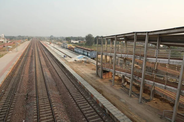 Tren Vía Estación — Foto de Stock