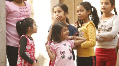 Young Indian Girls waching Hyderabad India 15th Aug 2022