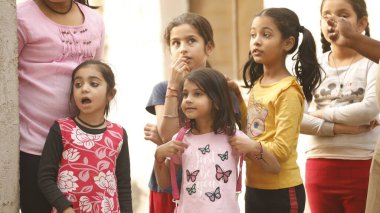 Young Indian Girls waching Hyderabad India 15th Aug 2022