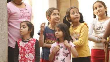 Young Indian Girls waching Hyderabad India 15th Aug 2022