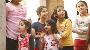 Young Indian Girls waching Hyderabad India 15th Aug 2022