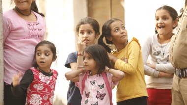 Young Indian Girls waching Hyderabad India 15th Aug 2022
