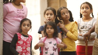 Young Indian Girls waching Hyderabad India 15th Aug 2022