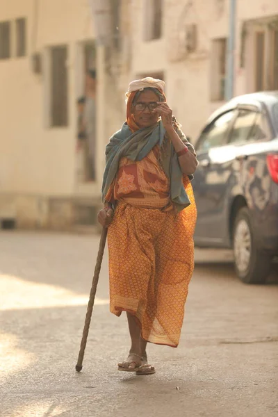 Indian Old Women Home Hyderabad India 2Nd Aug 2022 — Stock fotografie