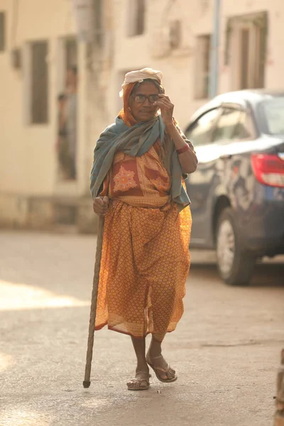 Indian Old Women Home Hyderabad India 2Nd Aug 2022 — Stockfoto