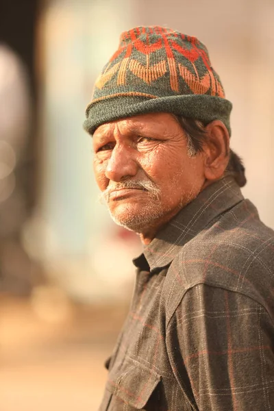 Indian Old Man Home 15Th Aug 2022 Hyderabad India — Stockfoto