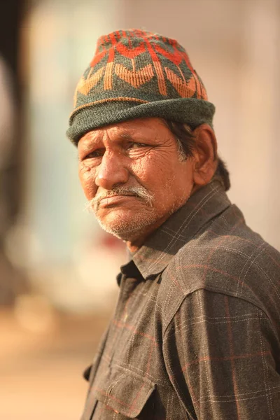 Indian Old Man Home 15Th Aug 2022 Hyderabad India — Photo