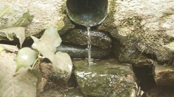 Drainage Water Flowing Pipe — Fotografia de Stock