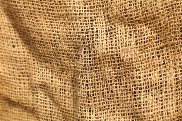 Rice Bag Cloth Texture Closeup — 图库照片