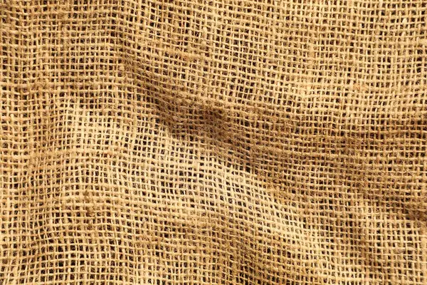 Rice Bag Cloth Texture Closeup — Fotografia de Stock