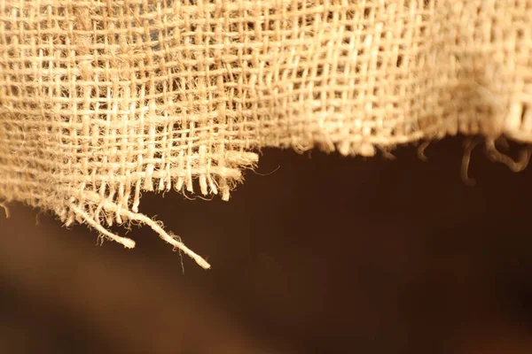 Rice Bag Cloth Texture Closeup — Stockfoto