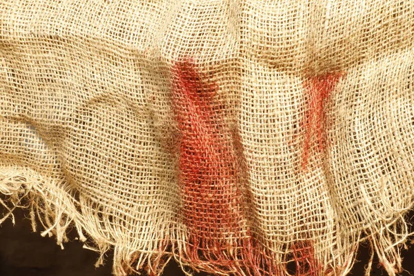Rice Bag Cloth Texture Closeup —  Fotos de Stock