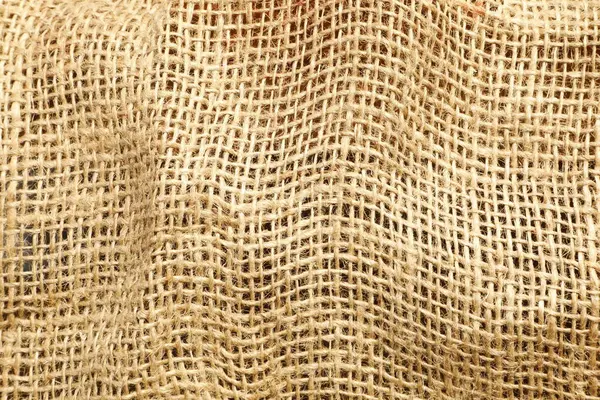 Rice Bag Cloth Texture Closeup — 图库照片