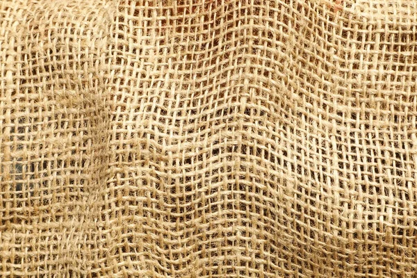 Rice Bag Cloth Texture Closeup — 图库照片