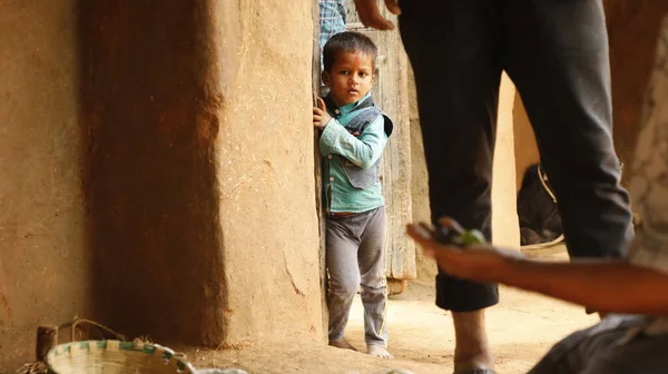 Indian Poor Children Watching Hyderabad India 2Nd Aug 2022 — Fotografia de Stock