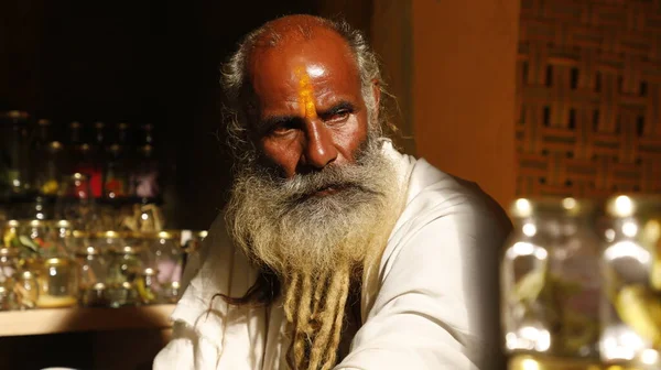 Indian Old Man Close Hyderabad India 2Nd Aug 2022 — Zdjęcie stockowe