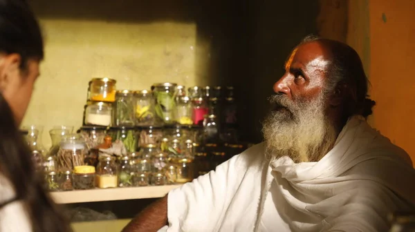 Indian Old Man Close Hyderabad India 2Nd Aug 2022 — Zdjęcie stockowe