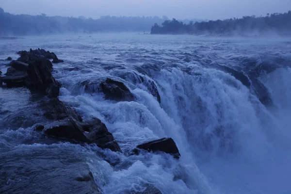 Water Falls Moonlight — Foto de Stock