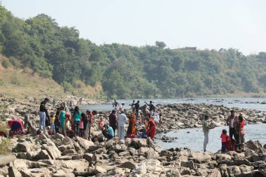 Indian Female Devotees at cooking at temple
