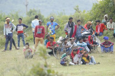 Indian Village People watching 2nd Aug 2022 Hyderabad India
