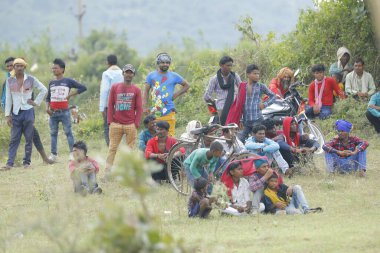 Indian Village People watching 2nd Aug 2022 Hyderabad India