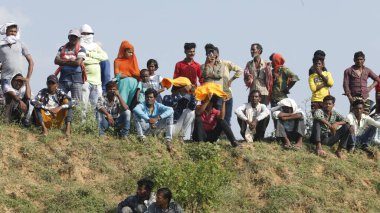 Indian Village People watching 15th Aug 2022 Hyderabad India
