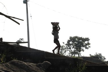 Silhouette of Child Labor in India