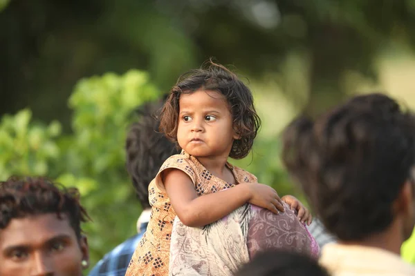 Young Girl Father 2Nd Aug 2022 Hyderabad India — Foto Stock