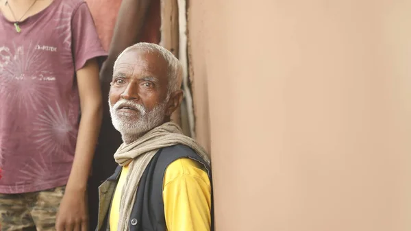 Indian Old Man Home Hyderabad India 2Nd Aug 2022 — ストック写真