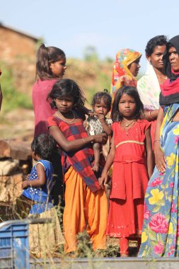 Indian poor Children watching Hyderabad India 2nd Aug 2022