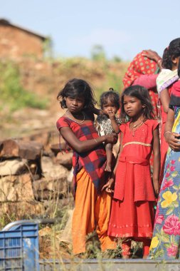 Indian poor Children watching Hyderabad India 2nd Aug 2022