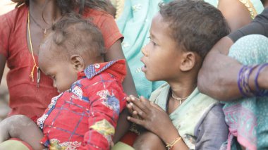 Indian poor Children watching Hyderabad India 2nd Aug 2022