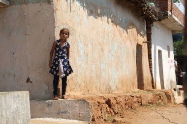 Indian poor Children watching Hyderabad India 2nd Aug 2022