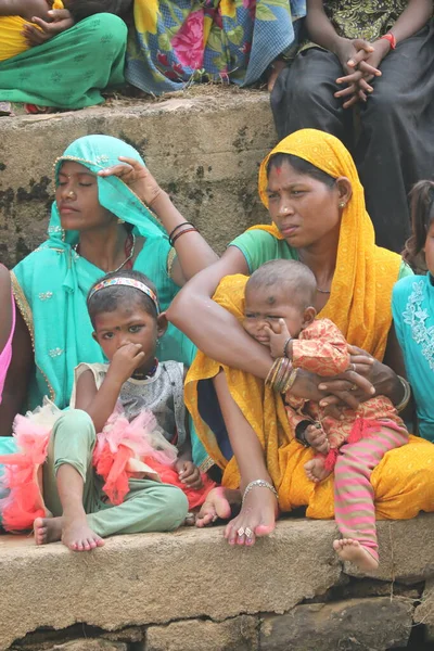 Бедные Матери Дети Хайдарабад Индия Августа 2022 Года — стоковое фото