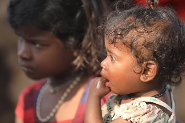 Indian Poor Children Watching Hyderabad India 2Nd Aug 2022 — Foto Stock