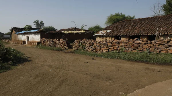Casa Pueblo Abandonada India — Foto de Stock