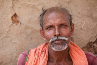 Old man at Rural Area Village Hyderabad India 2nd Aug 2022