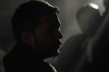 Man Head Silueti yakın plan