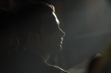 Man Head Silueti yakın plan