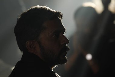 Man Head Silueti yakın plan