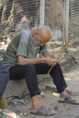 Indian Old man close up Hyderabad India 2nd Aug 2022