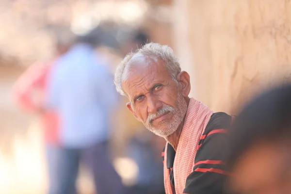 Old Man Rural Area Village Hyderabad India 2Nd Aug 2022 — Foto Stock