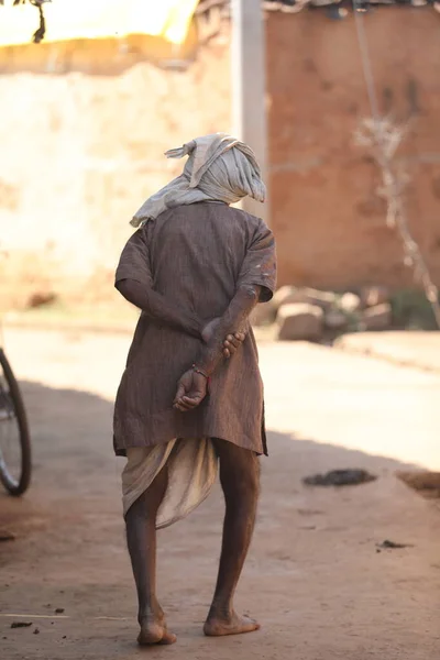 Old Man Rural Area Village Hyderabad India 2Nd Aug 2022 — Stock fotografie