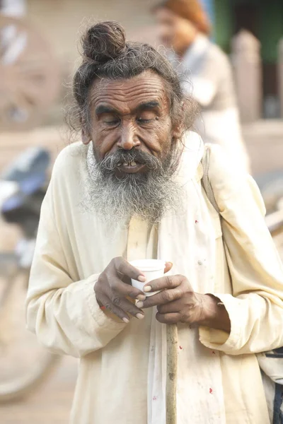 Indian Old Man Close Hyderabad India 2Nd Aug 2022 — 图库照片