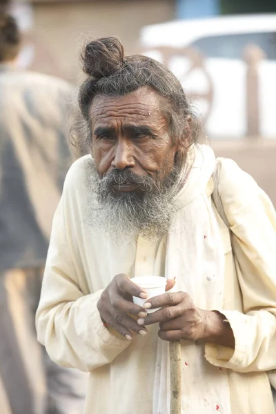 Indian Old Man Close Hyderabad India 2Nd Aug 2022 — Foto Stock