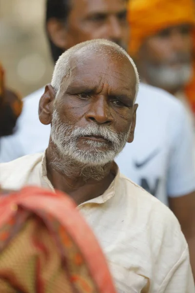 Indian Old Man Close Hyderabad India 2Nd Aug 2022 — 图库照片