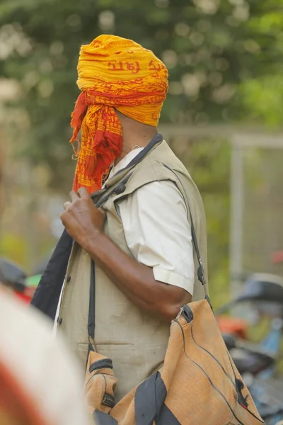 Rear View Man Hyderabad India 2Nd Aug 2022 — Stock Photo, Image